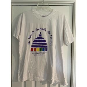 2000 Millennium March On Washington LGBTQ Pride Shirt, Vintage, L T- Shirt